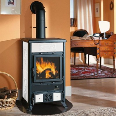 Italiensk braskamin La Nordica Rossella R1, vit, 9kW - La Nordica