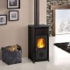 Italiensk braskamin La Nordica Tea, svart, 7kW | Braskaminer |  |