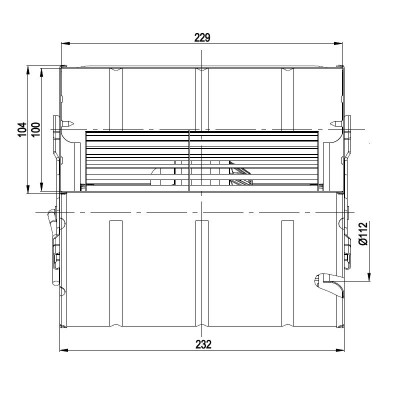 Centrifugalfläkt EBM för pelletskaminer Edilkamin, Karmek One, Andra flöde 590 m³/h - EBM