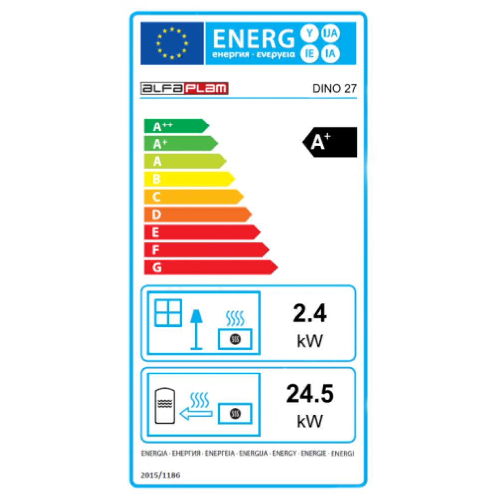 Vattenmantlad pelletskamin Alfa Plam Dino 27 Brun, 27kW | Vattenmantlad pelletskaminer | Pelletskaminer |