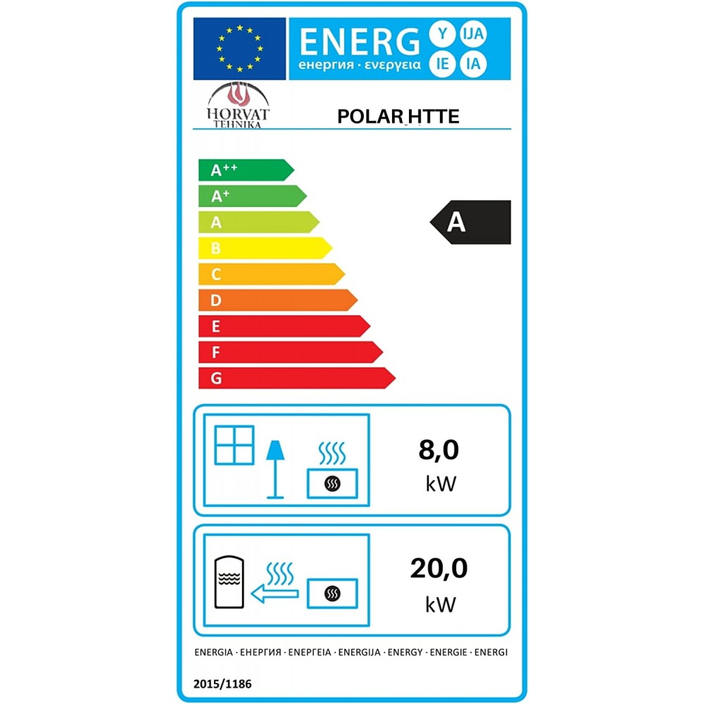 Vattenmantlad vedspis med ugn Horvat Polar HTTE, 28 kW | Vedspisar / Vedspisar med ugn |  |