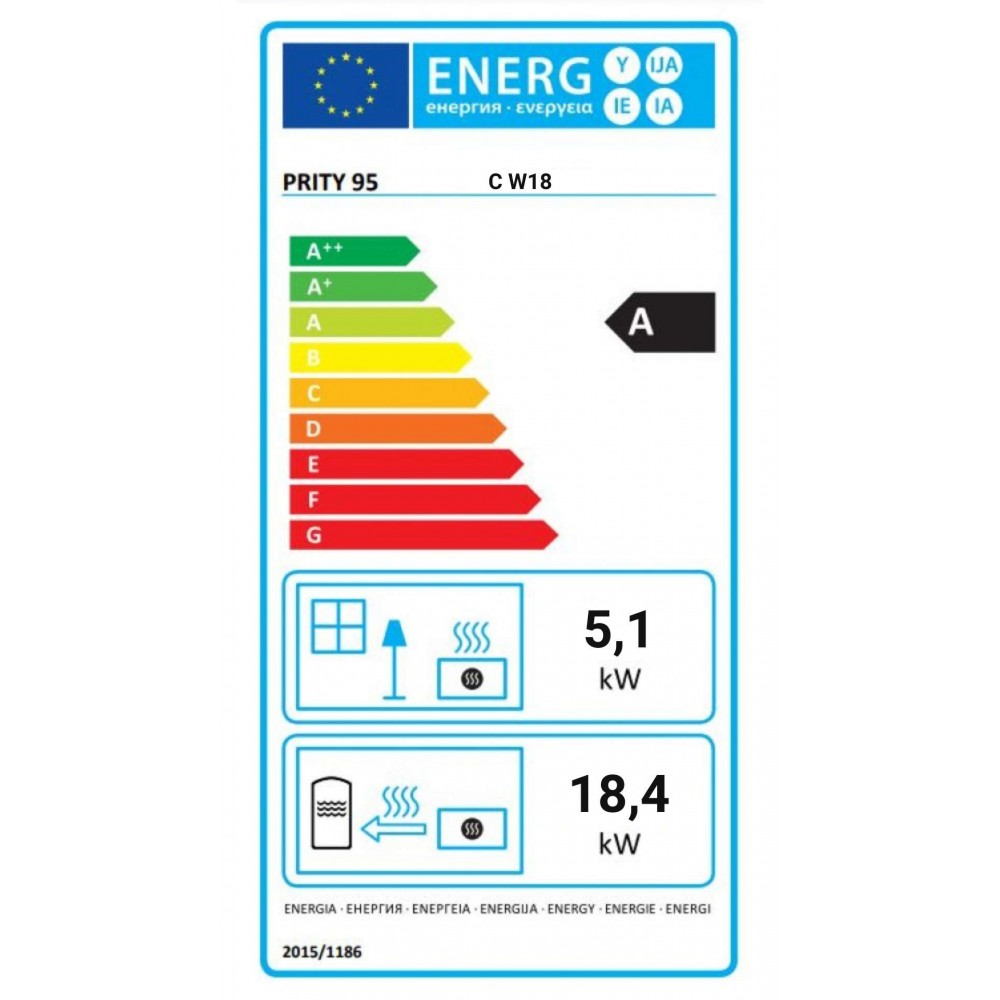 Vattenmantlad kamininsats Prity C W18, 23.5 kw | Vattenmantlad kamininsats | Insatskaminer |