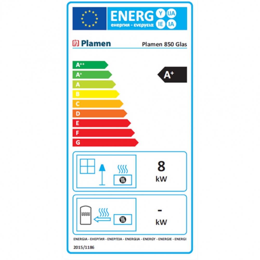 Vedspis med ugn Plamen 850 Glas N, 8kW | Vedspisar / Vedspisar med ugn |  |