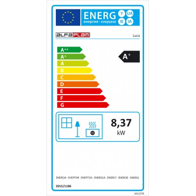 Pelletskamin Alfa Plam Luca Röd, 8kW - Produktjämförelse