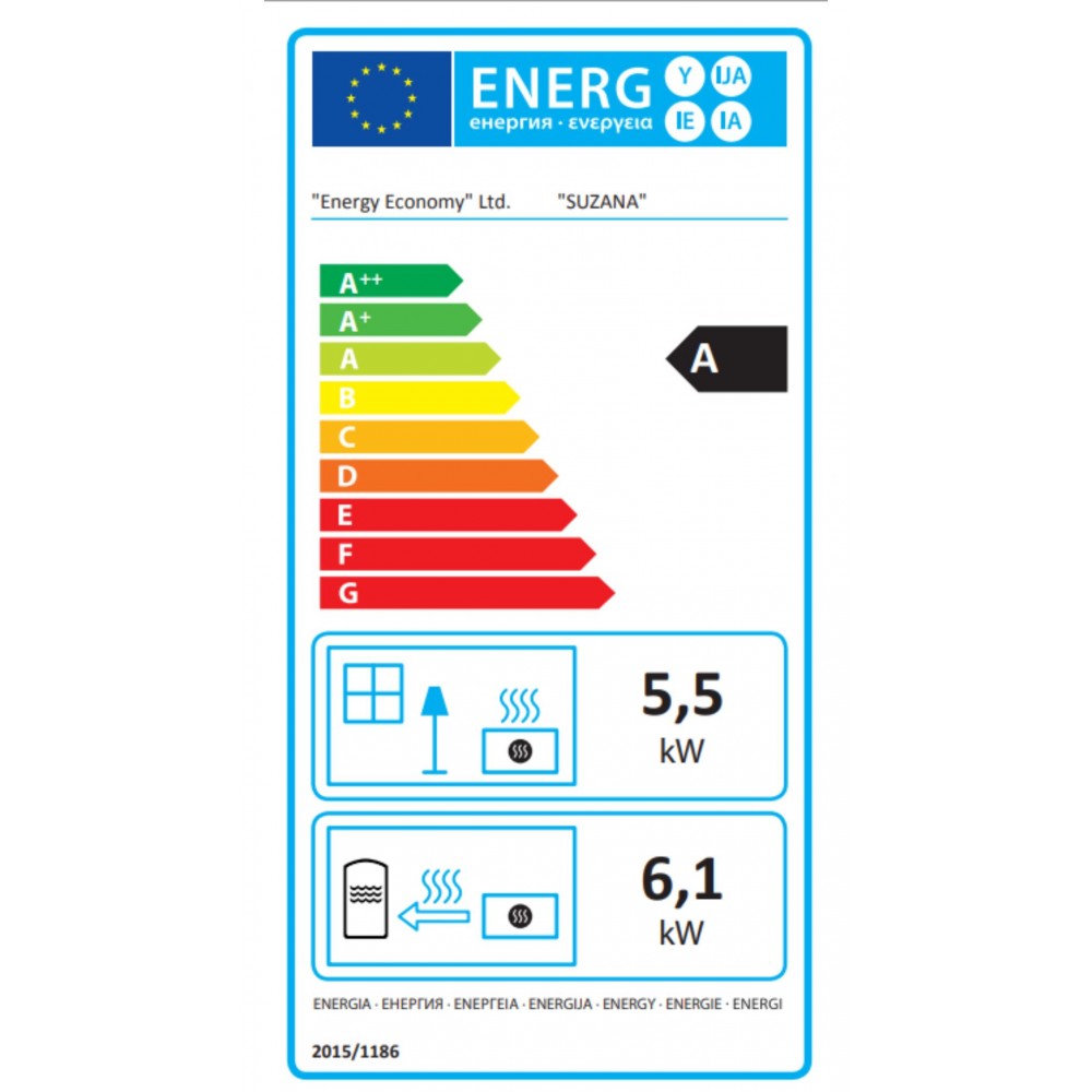 Vattenmantlad braskamin och med ugn Balkan Energy Suzana Ceramic, 11.6kW - 13.43kW | Vattenmantlade braskaminer | Braskaminer |