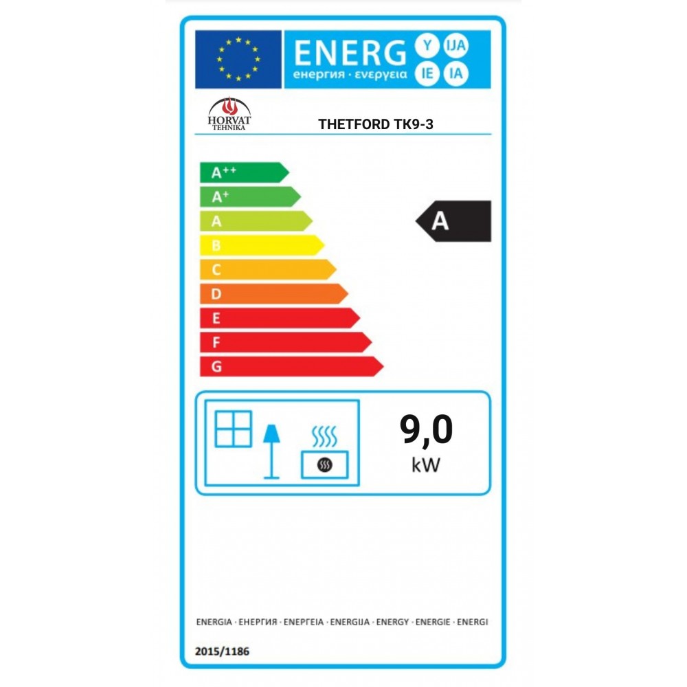 Braskamin Horvat Thetford TK9-3, Brun, 9 kW | Luftbraskaminer | Braskaminer |