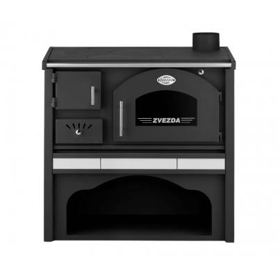 Vedspis med ugn Zvezda Classic GF Keramik, 5,7 kW - Braskaminer