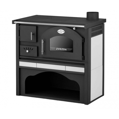 Vedspis med ugn Zvezda Classic GF Keramik, 5,7 kW - Braskaminer