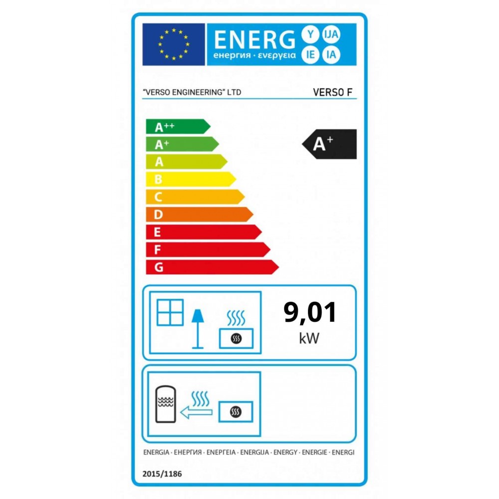 Braskamin med ugn Verso F, 9 kW | Luftbraskaminer | Braskaminer |