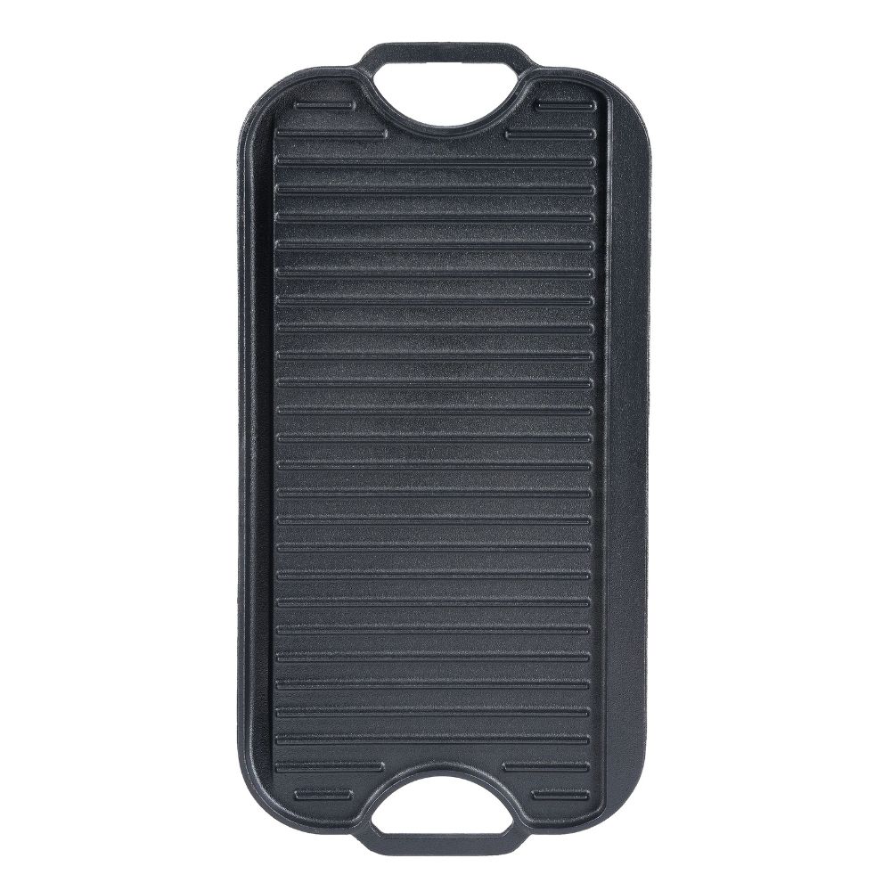 Dubbelsidig gjutjärn grillplatta, 51x26 cm | Gjutjärnsplåt |  |