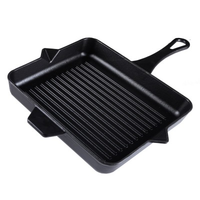 Emaljerad gjutjärnspanna grill Hosse, Black Onyx, 26x32cm - Gjutjärnspanna