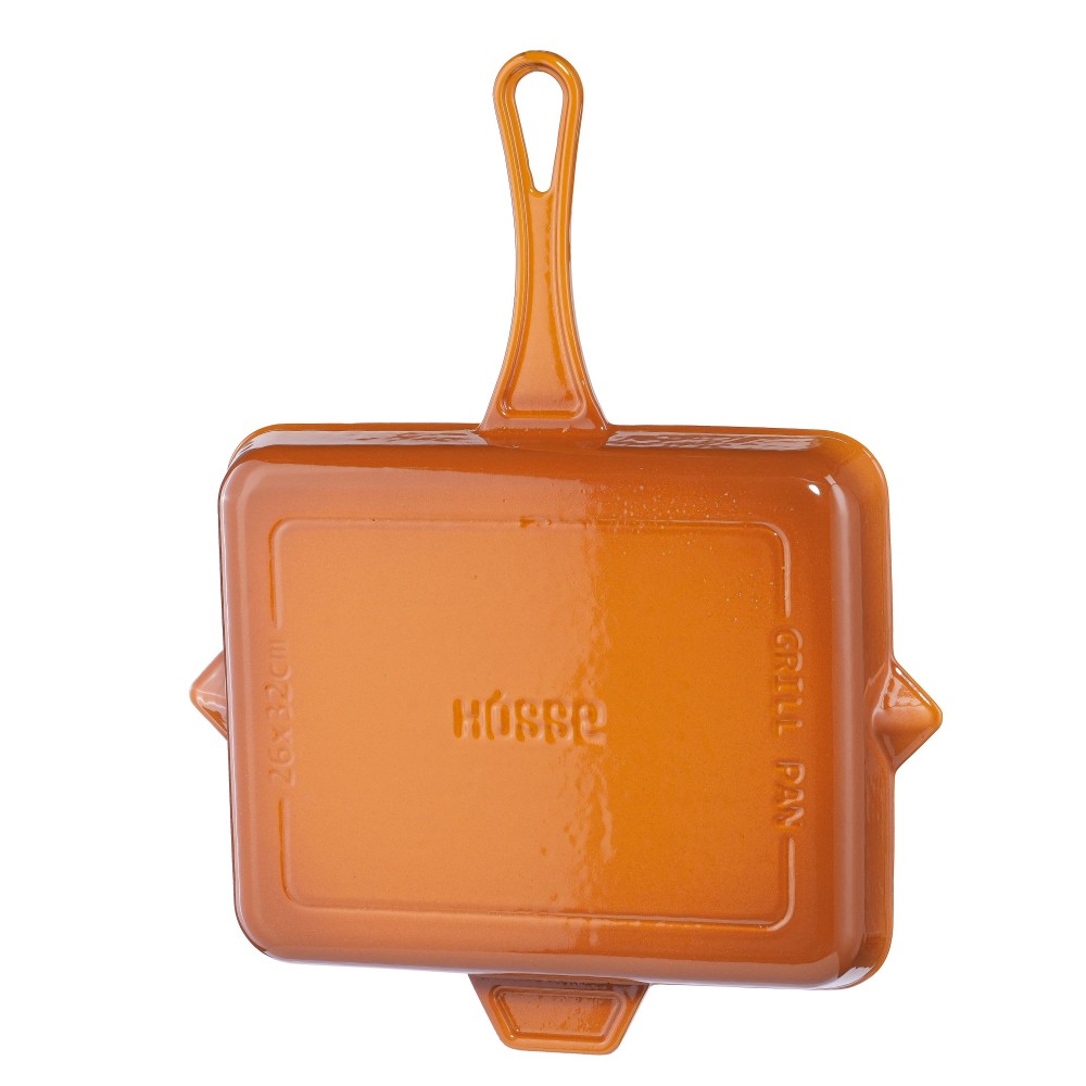 Emaljerad gjutjärnspanna grill Hosse, Dijon, 26x32cm | Gjutjärnspanna grill | Gjutjärnspanna |