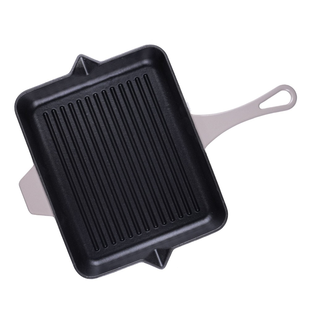 Emaljerad gjutjärnspanna grill Hosse, Ivory, 26x32cm | Gjutjärnspanna grill | Gjutjärnspanna |