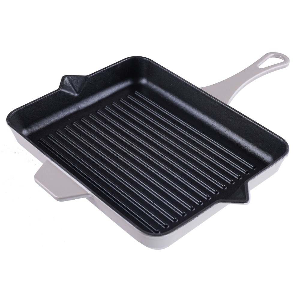 Emaljerad gjutjärnspanna grill Hosse, Ivory, 26x32cm | Gjutjärnspanna grill | Gjutjärnspanna |