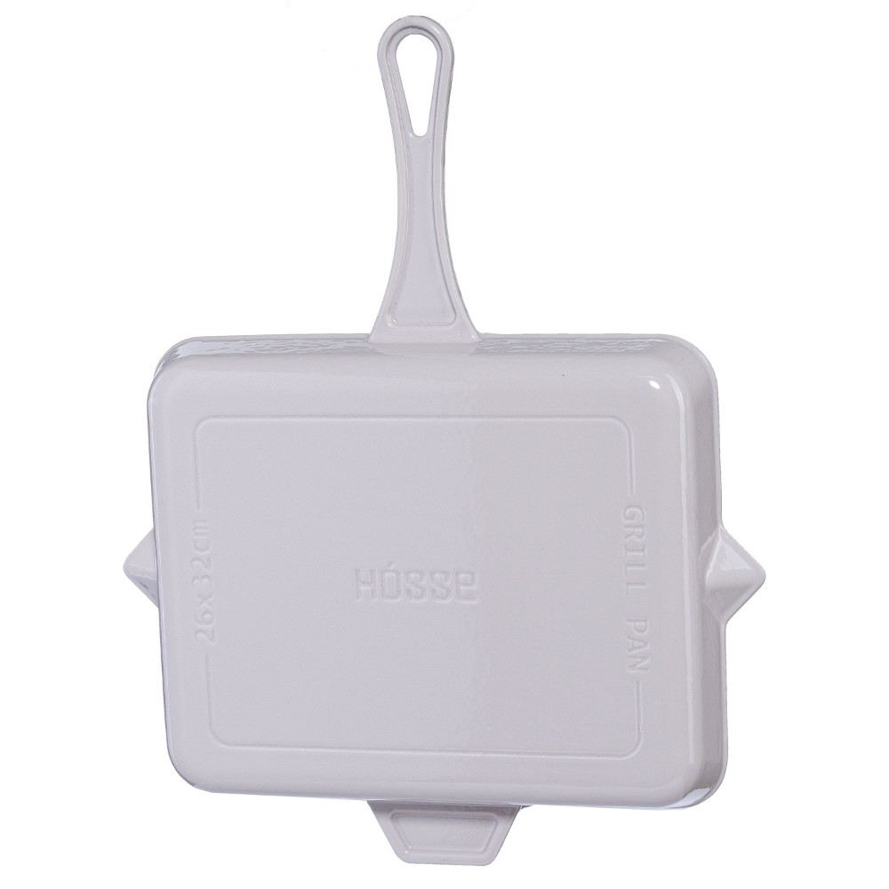 Emaljerad gjutjärnspanna grill Hosse, Ivory, 26x32cm | Gjutjärnspanna grill | Gjutjärnspanna |