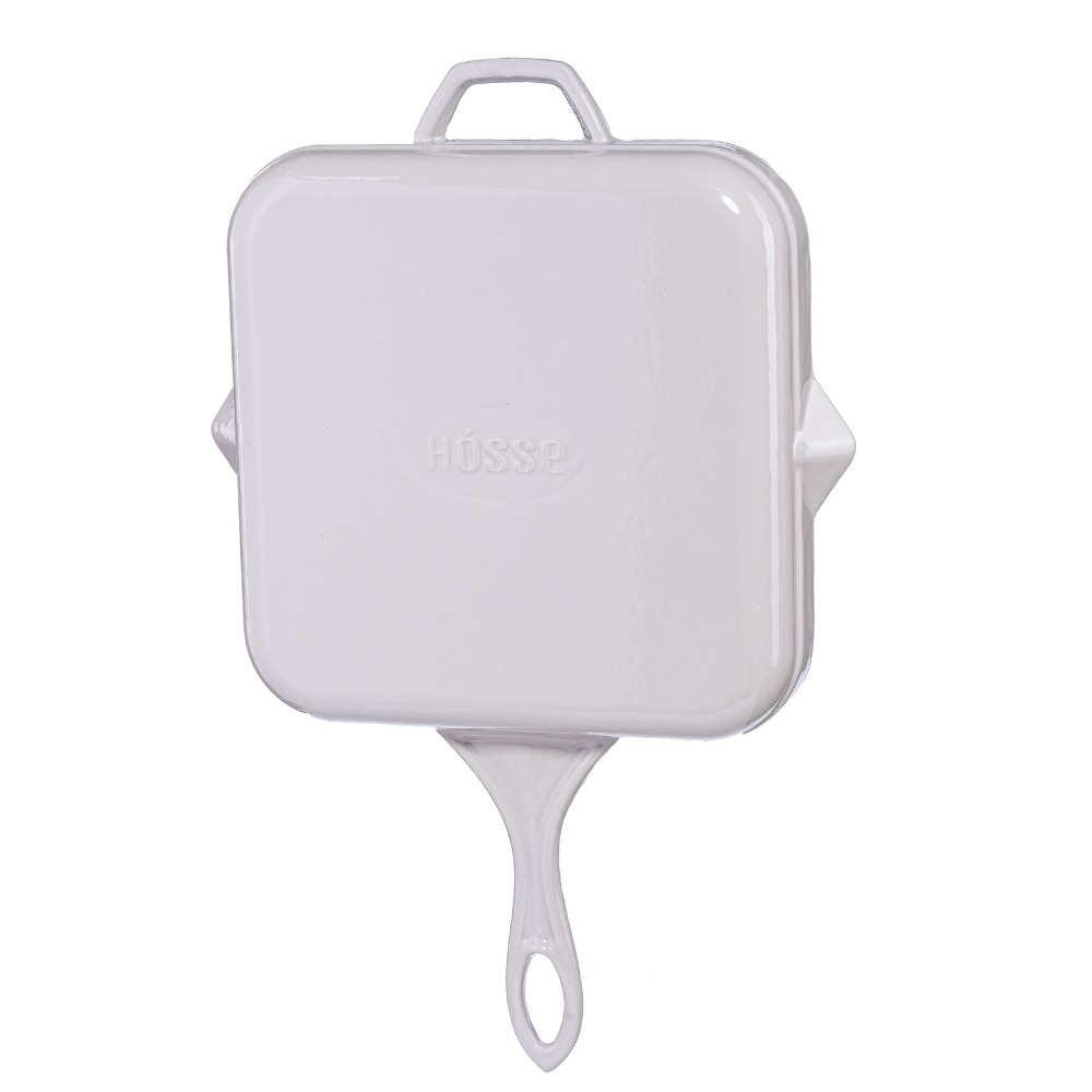 Emaljerad gjutjärnspanna grill Hosse, Ivory, 28x28cm | Gjutjärnspanna grill | Gjutjärnspanna |