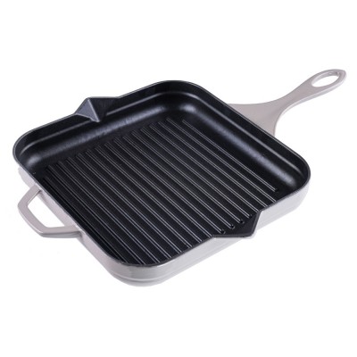 Emaljerad gjutjärnspanna grill Hosse, Ivory, 28x28cm - Gjutjärnspanna