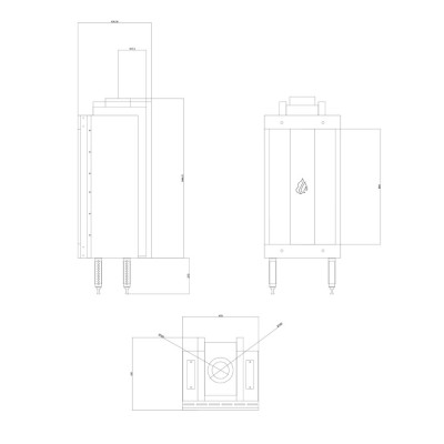 Gaskamin Velmora Fire GAS STANDING STRAIGHT, 3.9kW - 6.0kW - Gaskaminer