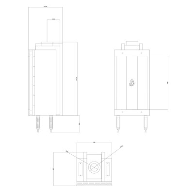 Gaskamin Velmora Fire GAS STANDING TUNNEL, 3.9kW - 6.0kW - Gaskaminer