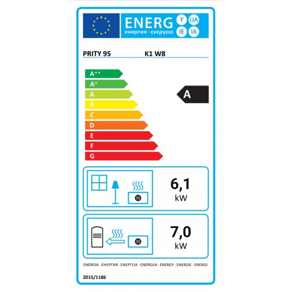 Vattenmantlad braskamin Prity K1 W8, 13.1kW | Vattenmantlad braskaminer | Braskaminer |