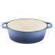 Emaljerad gjutjärnsgryta, Blå, oval, 33x27см |  |  |