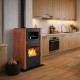Vattenmantlad braskamin och med ugn Velmora Fire ATS HYDRO ΜΑSΙΝΑ 90-25 terrakotta, 25kW | Vedspisar / Vedspisar med ugn |  |