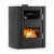 Vattenmantlad braskamin och med ugn Velmora Fire ATS HYDRO ΜΑSΙΝΑ 90-30 svart, 35kW