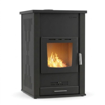 Vattenmantlad braskamin Velmora Fire ATS HYDRO svart, 33kW - Braskaminer