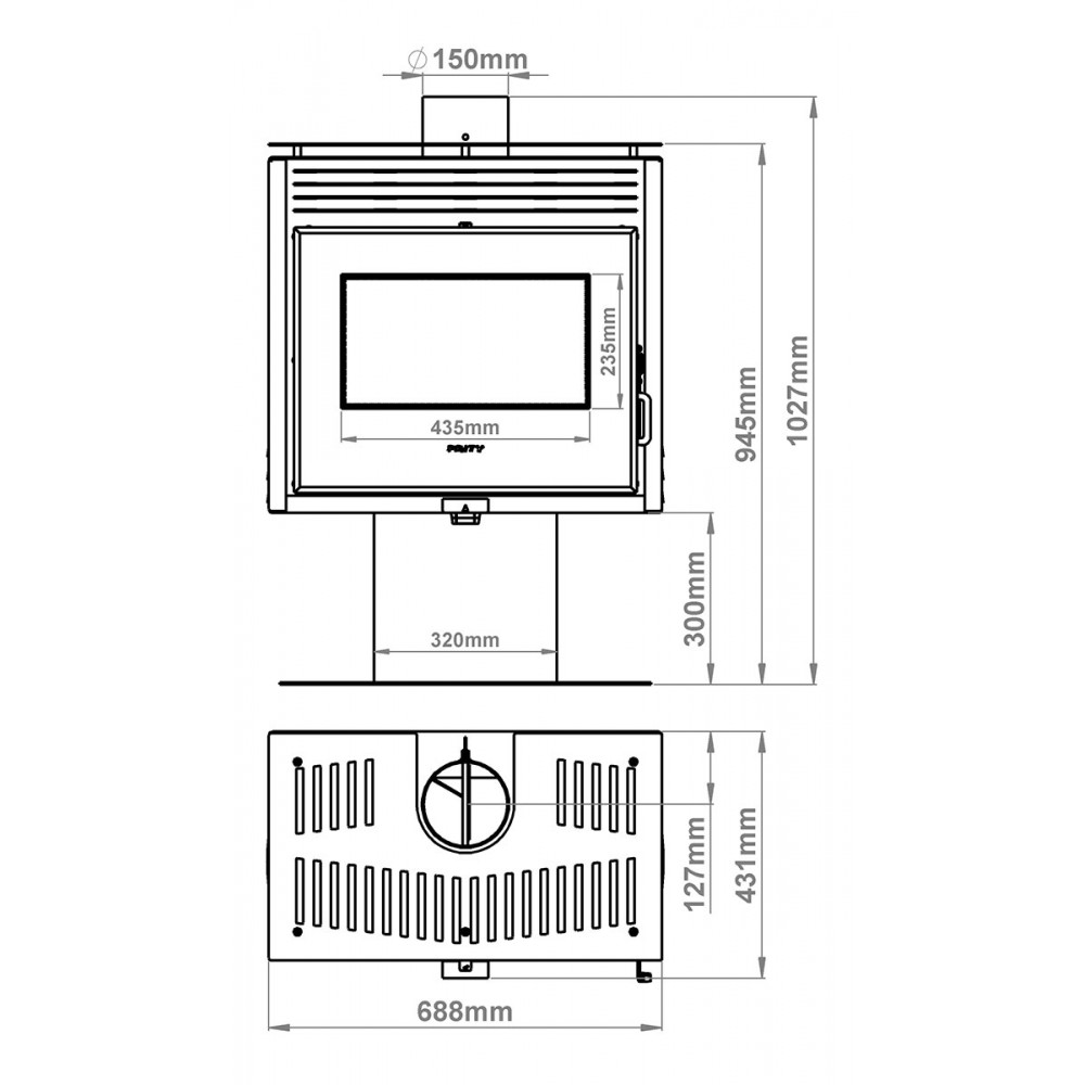 Braskamin Prity PM3L E, 10.8kW | Braskaminer Prity | Prity |