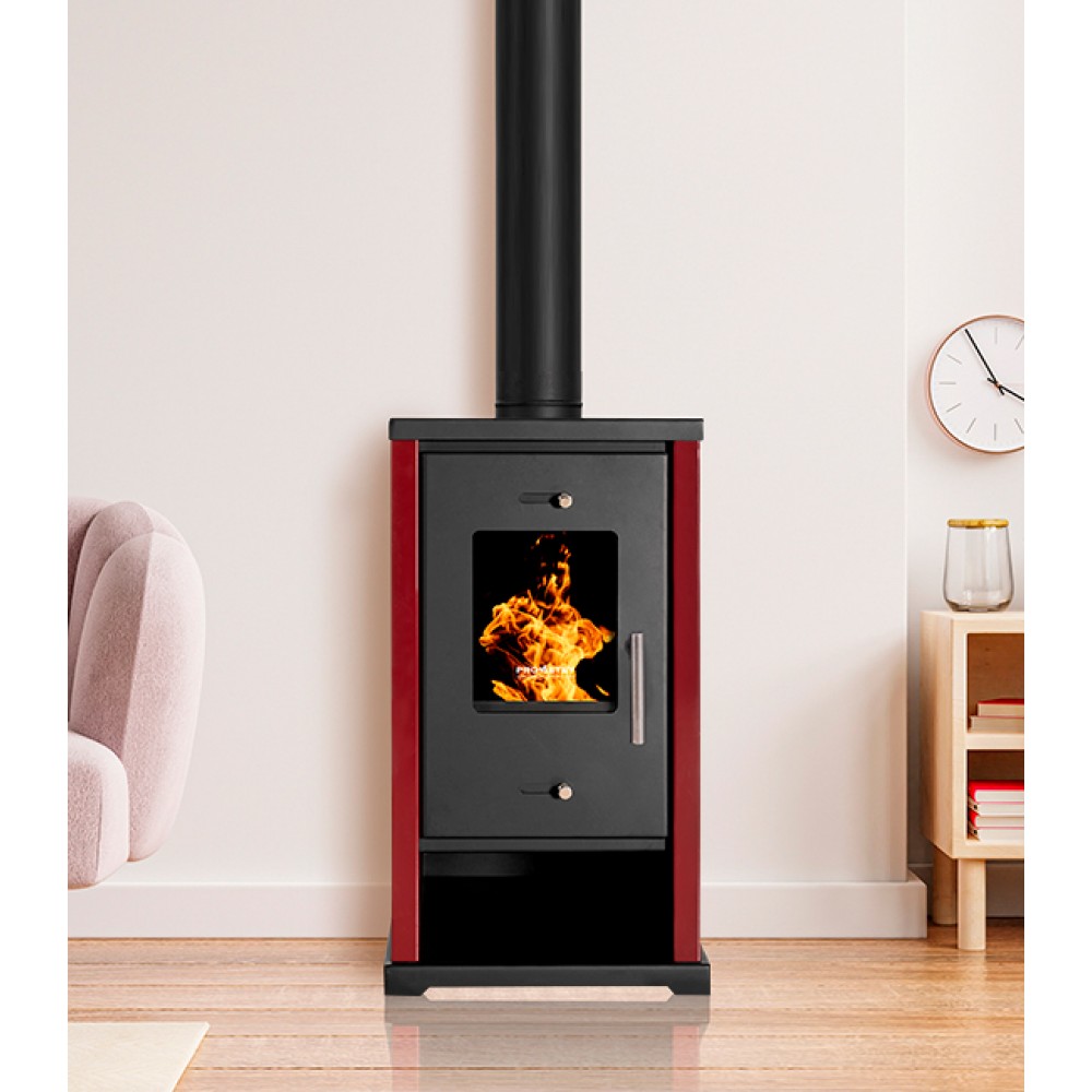 Braskamin Prometey EKO Mini Bordeaux, 6.4 kW | Braskaminer |  |
