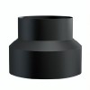 Skorstensanslutning / Adapter för skorstensrör MK NERO, Stål, Svart, Ø120-130, Tjocklek 2 mm