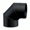 Skorstensböj 90° MK NERO, Stål, Svart, Ø150, Tjocklek 2 mm