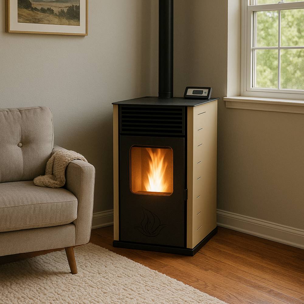 Pelletskamin Mytherm Angela TA 25 beige, 25kW | Pelletskaminer Pelletskamin Mytherm Angela TA 25 beige, 25kW | Pelletskaminer |  |