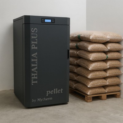 Pelletspanna Mytherm Thalia Plus 50 svart, 50kW - Produktjämförelse