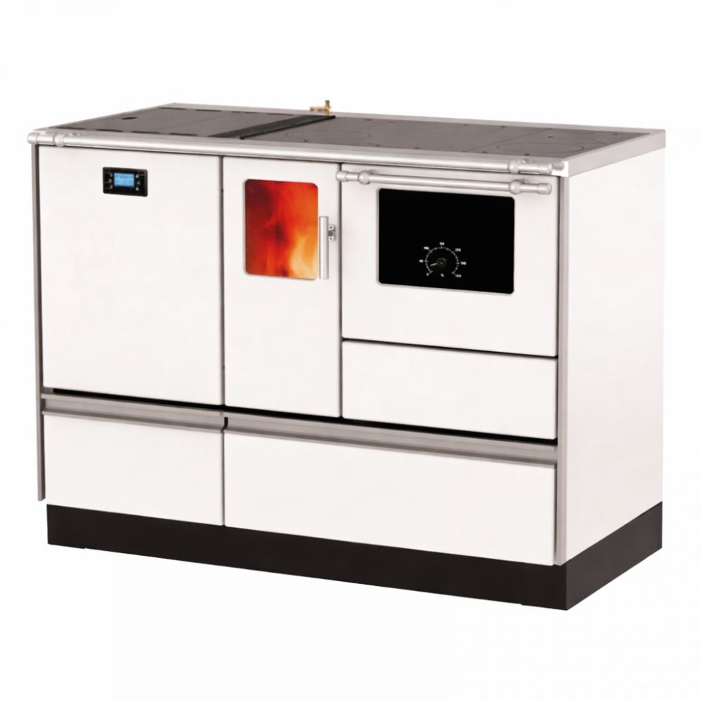 Vattenmantlad pellets spis Alfa Plam Alfa Term 20 Pellet Vit, 20kW | Pellets spisar | Pellets |