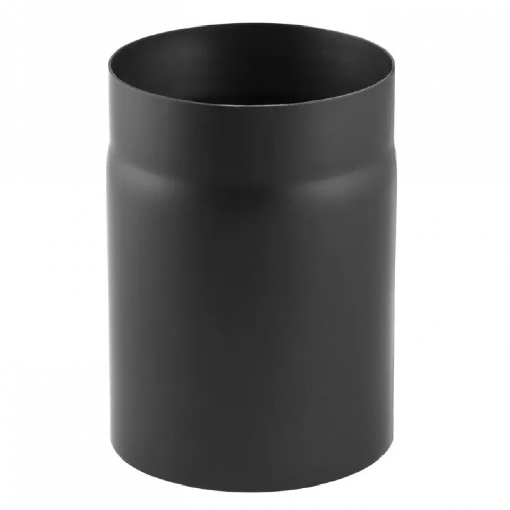 Svart stål Rökrör PARKANEX, Rak, Längd 0.25m, Ø130, Tjocklek 2 mm | Spisrör | Skorstenar |