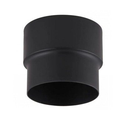 Skorstensanslutning / Adapter för skorstensrör PARKANEX, Stål, Svart, Ø130-150, Tjocklek 2 mm - Spisrör