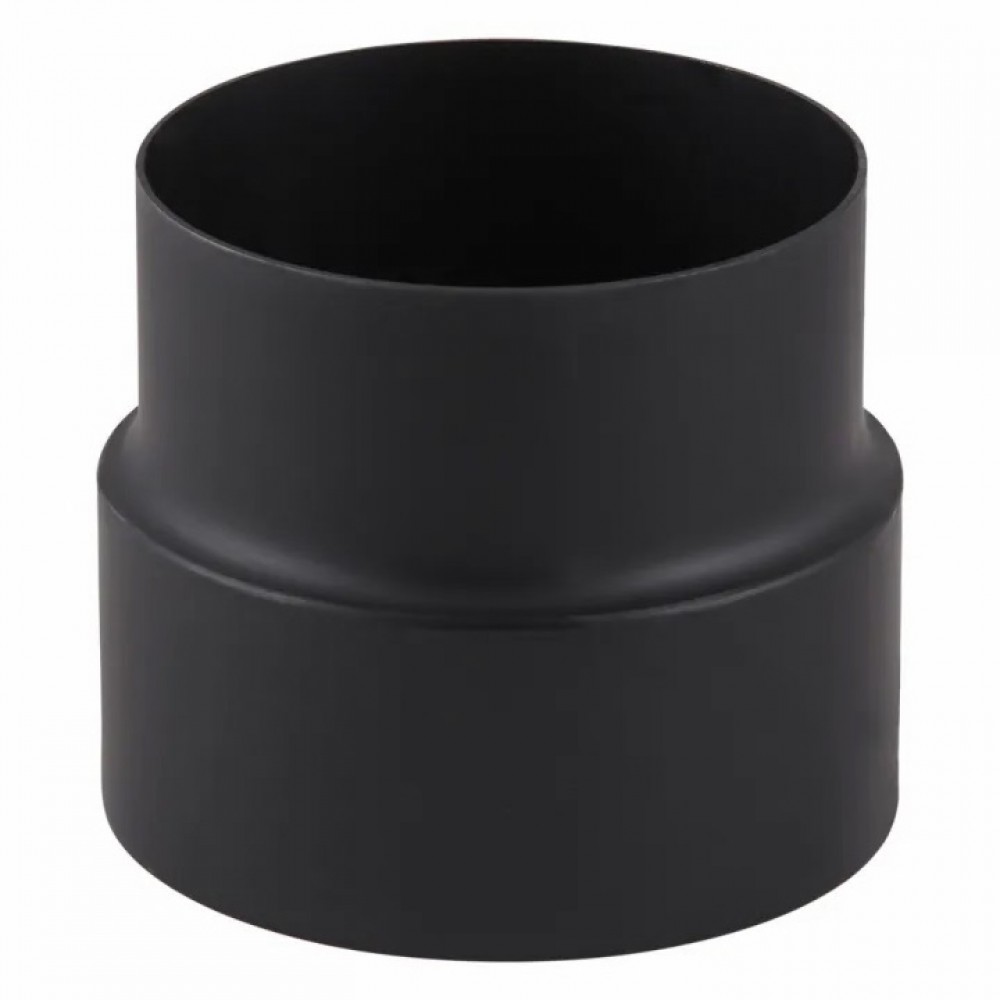 Skorstensanslutning / Adapter för skorstensrör PARKANEX, Stål, Svart, Ø130-150, Tjocklek 2 mm | Spisrör | Skorstenar |
