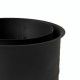 Täckring för dubbel rökrör / Väggrosett MK NERO, Stål, Svart, 115mm, Ø130 | Spisrör | Skorstenar |