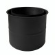 Täckring för dubbel rökrör / Väggrosett MK NERO, Stål, Svart, 115mm, Ø130 | Spisrör | Skorstenar |