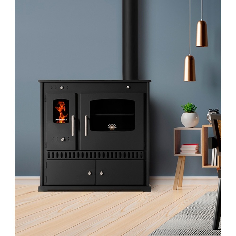 Vedspis med ugn Prometey Perfect Eco, 7kW |  |  |