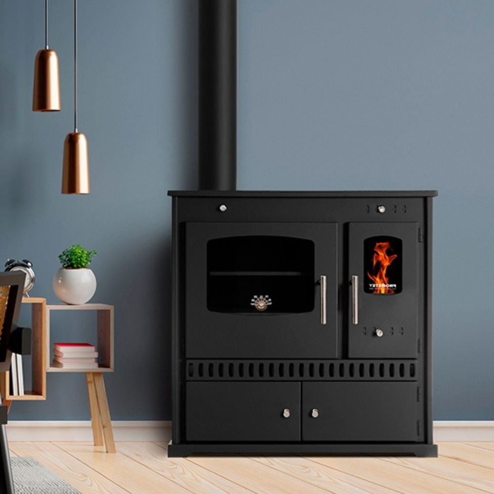 Vedspis med ugn Prometey Perfect Eco med vänster rökkanal, 7kW | Vedspisar / Vedspisar med ugn |  |