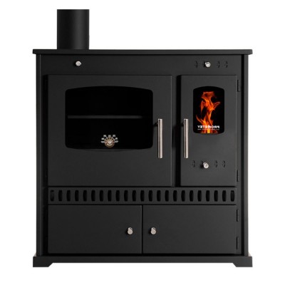 Vedspis med ugn Prometey Perfect Eco med vänster rökkanal, 7kW - Prometey