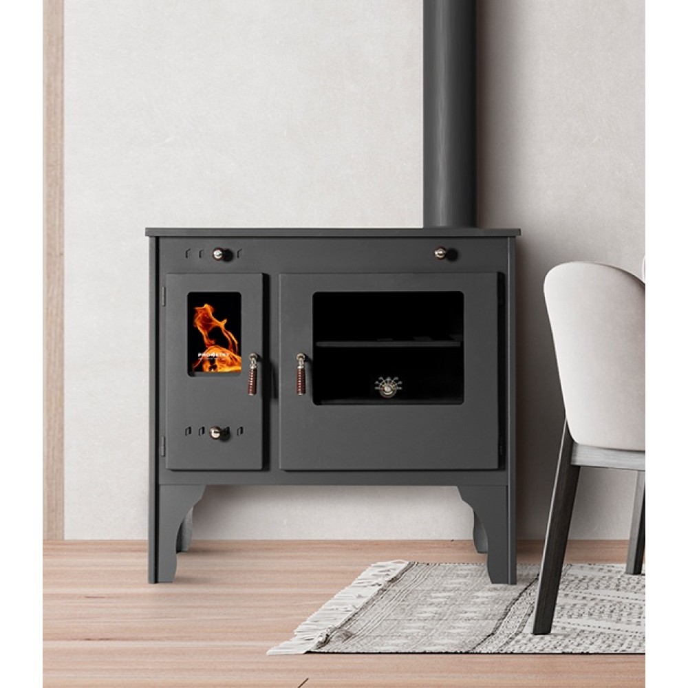 Vedspis med ugn Prometey Retro Eco, 7kW |  |  |