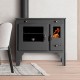 Vedspis med ugn Prometey Retro Eco med vänster rökkanal, 7kW |  |  |