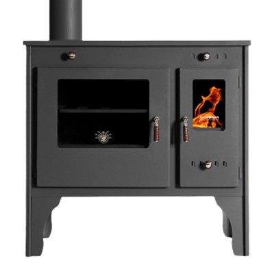 Vedspis med ugn Prometey Retro Eco med vänster rökkanal, 7kW - Prometey