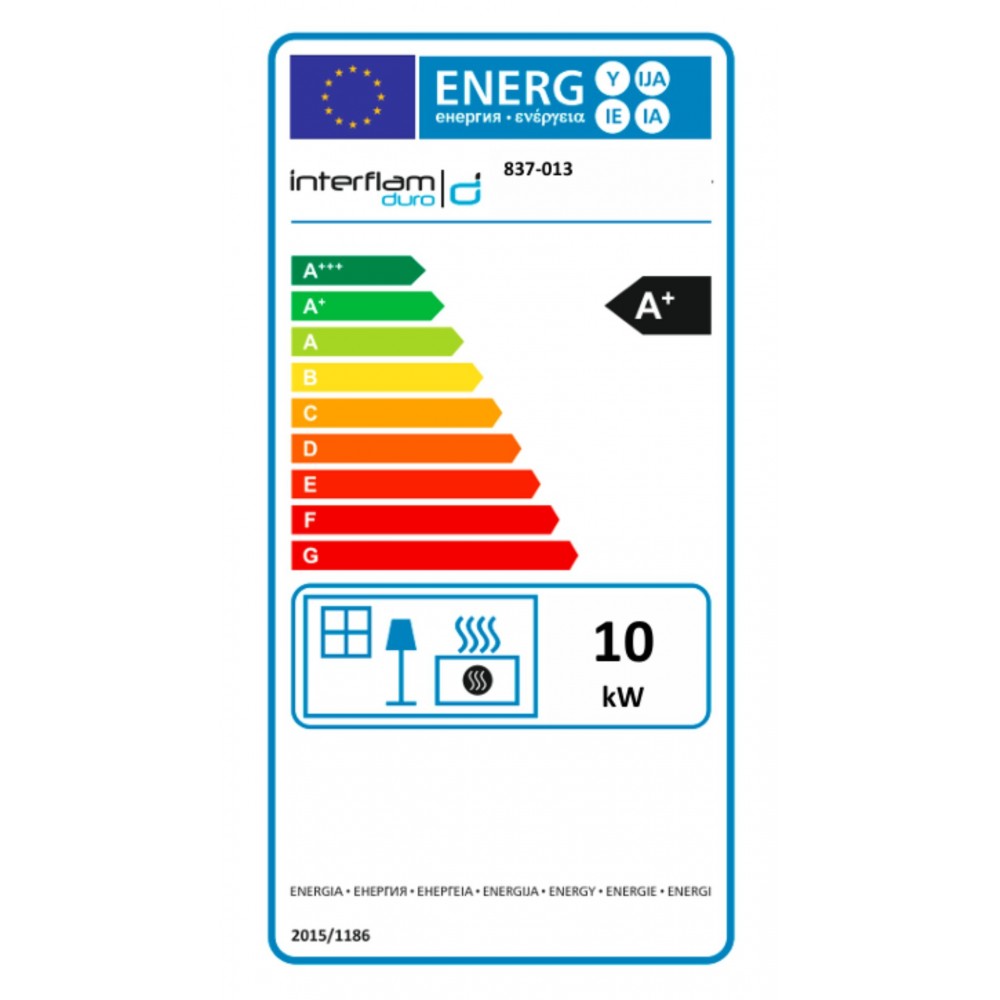 Insatskamin UNIFLAM 660 DURO med kanaler och uteluftsanslutning, vänster sida, 10 kW | Braskaminer |  |