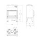 Insatskamin UNIFLAM 860 DURO med kanaler och uteluftsanslutning, 13 kW | Braskaminer |  |