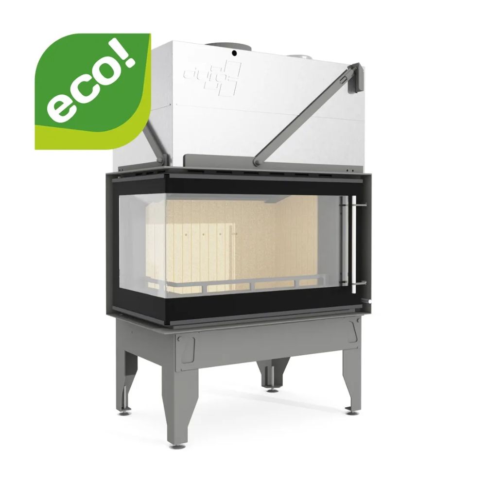 Insatskamin UNIFLAM 860 DURO med kanaler och uteluftsanslutning, vänster sida, 14,1 kW | Braskaminer |  |