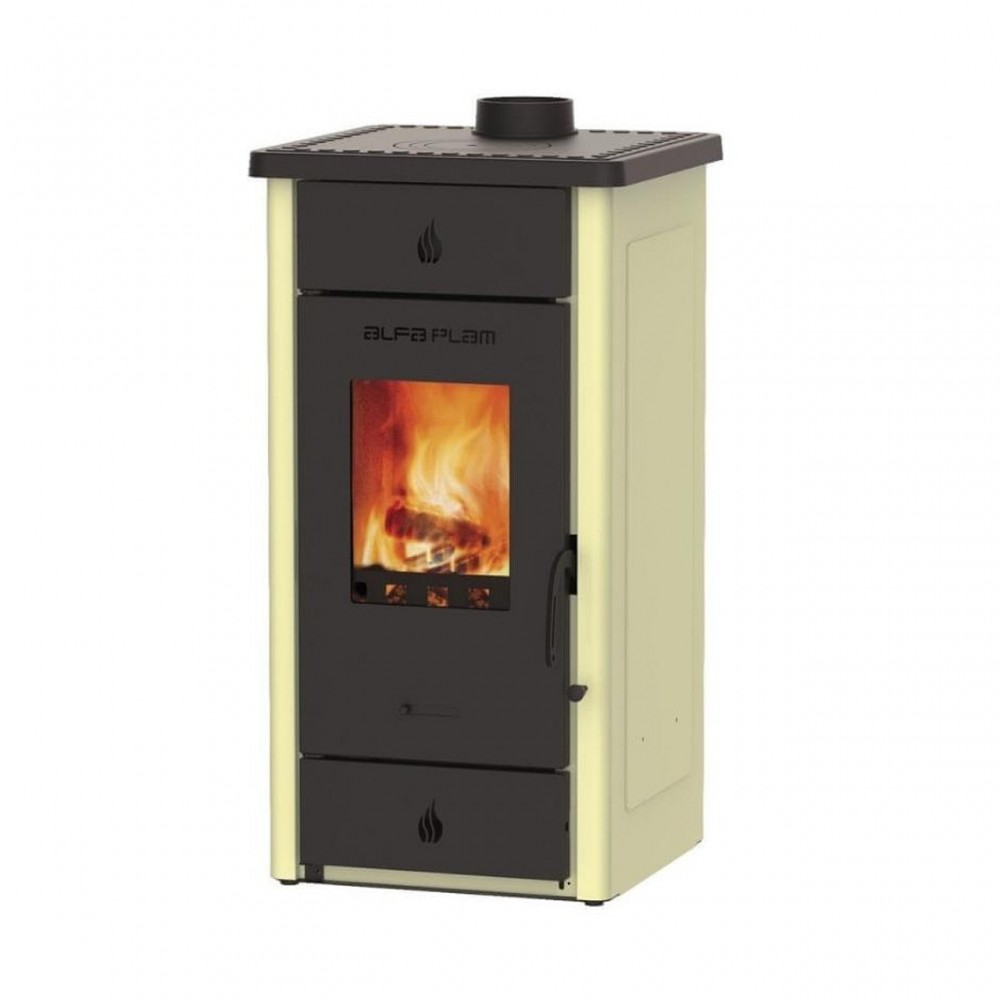 Braskamin Alfa Plam Elita 3, Elfenbensvit, 7kW | Luftbraskaminer | Braskaminer |